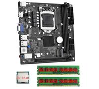 Tdkfdswdoa ITX H61 Desktop Motherboard+I3-3240+2x8G DDR3 1600MHz RAM CPU LGA 1155 Support Up to 16GB RAM Slots 100M Network Card