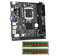 Tdkfdswdoa ITX H61 Desktop Motherboard with 2x8G DDR3 1600MHz RAM CPU LGA 1155 Support Up to 16GB RAM Slots 100M Network Card Easy to Use