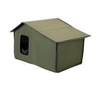 Tdkfdswdoa Pet Shelter Foldable Warm Cat House for Outdoor Cats Cat Bed Cats Dogs Shelter Weatherproof Cat Cave Keep Warm B