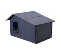 Tdkfdswdoa Pet Shelter Foldable Warm Cat House for Outdoor Cats Cat Bed Cats Dogs Shelter Weatherproof Cat Cave Keep Warm A