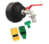 Tdkjfoutr IBC Outlet Faucet 3/4 Inch IBC Adapter S100x8 Brass IBC Ball Outlet Valve Faucet Outlet Rain Tank Accessories