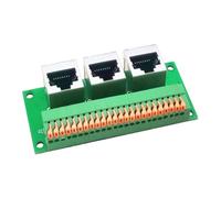 Tdkjfoutr RJ45 Female Breakout Board,Solderless RJ45 to 8Pin Quick Spring Terminal,Three Ways RJ45 Female Connector with PCB Board