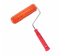 Tdkjfoutr Rubber Imitation CrocodileGrain Pattern Paint Roller DIY Paint Texture Pigment Printing Wall Painting Roller with Handle