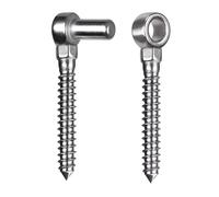 Tdkjfoutr Stainless Steel Wood Threaded Bolt Hinge Wooden Fence Gate Bolt Post Farm Gate Hardware Accessories
