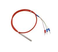 Tdkjfoutr Temperature Sensor PT100 Waterproof Wire Thermal Resistance Silicon Wire Protection Cable