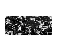 Tdkjfoutr Topographic Contour Extended Big Mouse Pad Computer Keyboard Mouse Mat Mousepad with 1.5mm Non-Slip 11.8x31.5Inch Black Easy to Use