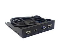 Tdkjfoutr USB3.2 GEN1 TYPE-C Floppy Drive Panel 3.5-Inch HUB 19PIN to C Port Reversible Plug-in 5Gbps Easy Install