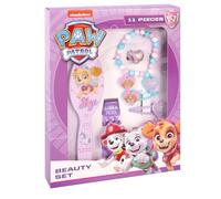 TDL 11pc Paw Patrol Skye Beauty Set Girls Jewellery & Hair Accessories Kit Pink Gift Set Dress Up Hairbrush Bracelets Scrunchies Charms