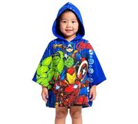 TDL Avengers Kids Hooded Poncho Towel - Official Character Bath Beach Swim Cover Up for Boys - Soft & Absorbent Hooded Towel Poncho - One Size Fits Ages 2-6 Years - Childrens Ponchos