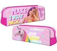 TDL Barbie Pencil Case Pink Girls Rectangular Zipped Back to School Pen Case Kids Carrier Barbie Movie One Zip Case