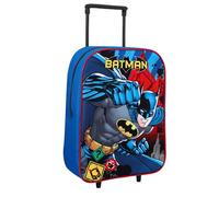 TDL Batman Children's Trolley: Black, Hard Shell, Easy-Glide Wheels & Adjustable Handle, Officially Licensed