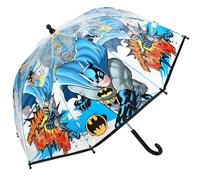 TDL Batman Umbrella Kids Childrens Brolly POE Dome Transparent Lightweight Rain Cover Superhero Design