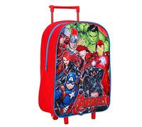 TDL Boys Kids Avengers Standard Folding Trolley Hand Luggage Bag Backpack for School Travel Holidays