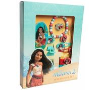 TDL Disney Moana 2 11pc Beauty Set Girls Jewellery & Hair Accessories Kit Gift Set Dress Up Hairbrush Bracelets Scrunchies Charms