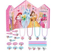 TDL Disney Princess Advent Calendar for Girls - 24 Day Surprise Accessories Set with Necklaces, Hair Bands, Wristbands, Hair Clips & Rings - Kids Jewellery Christmas Countdown Childrens Festive Gift