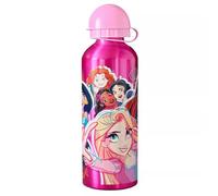 TDL Disney Princess Aluminium Water Bottle - 520ml | Girl Power Design | Plastic Sports Spout with Protective Cap