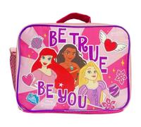 TDL Disney Princess Lunch Bag Thermal Insulated Kids Lunch Box Adjustable Carry Bag with Shoulder Straps Moana Rapunzel Ariel Back to School
