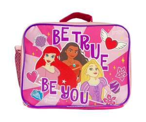 TDL Disney Princess Lunch Bag Thermal Insulated Kids Lunch Box Adjustable Carry Bag with Shoulder Straps Moana Rapunzel Ariel Back to School