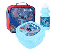 TDL Disney Stitch Lunch Set, 3-Piece with Insulated Bag, Water Bottle and Food Container, Blue