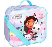 TDL Gabby’s Dollhouse Lunch Bag - Insulated Kids Lunch Box with Shoulder Strap - 19.5cm x 8cm x 24cm