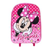 TDL Girls Kids Minnie Standard Folding Trolley Hand Luggage Bag Backpack for School Travel Holidays