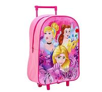 TDL Girls Kids Princess Standard Folding Trolley Hand Luggage Bag Backpack for School Travel Holidays