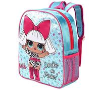 TDL Girls LOL Surprise Backpack Childrens Premium Diva Character Bag Kids School Rucksack Satin Carry Bags, Black, M