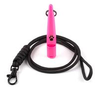 TDL Gun Dog Training Whistle with Lanyard - Dog Whistle with Loud, Solid Tone & Far Reaching Sound - Ideal High-Frequency Long-Distance Dog Recall Whistle for Most Breeds - Hot Pink