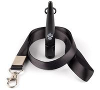 TDL Gun Dog Training Whistle with Lanyard - Dog Whistle with Loud, Solid Tone & Far Reaching Sound - Ideal High-Frequency Long-Distance Dog Recall Whistle for Most Breeds - Black