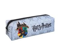TDL Harry Potter Kids Pencil Case - Hogwarts Zip School Stationery Pouch for Boys & Girls, Grey