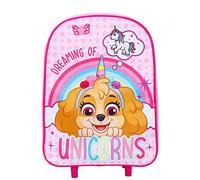 TDL Kids Girls Skye Unicorn Patrol Character Standard Folding Trolley Hand Luggage Bag for School Travel Holidays.