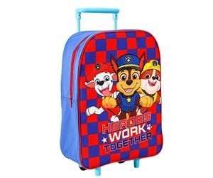 TDL Kids Standard Folding Trolley Hand Luggage Bag Backpack for School Travel Holidays Paw Patrol