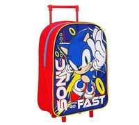 TDL Kids Standard Folding Trolley Hand Luggage Bag Backpack for School Travel Holidays (Sonic)