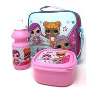 LOL Insulated 3 Piece Lunch Bag, Sandwich Box & Bottle Set for School & Travel 3pc Set