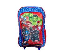 TDL Marvel Avengers Kids Foldable Deluxe Trolley Backpack - Lightweight Luggage Cabin Bag with Wheels & Telescopic Handle - Ideal for Travel, Holidays & School Trips Avengers Deluxe Foldable Trolley