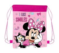 TDL Minnie Mouse Pull String Bag Childrens P.E Gym Shoe Swimming Kit Drawstring Bag For Kids, Pink, One Size