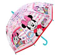 TDL Minnie Mouse Umbrella Kids Childrens Brolly POE Dome Transparent Folding Stick Umbrella