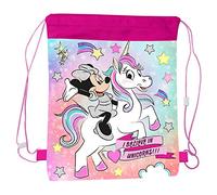 TDL Minnie with Unicorn Drawstring Bag, Gym Bag, Shoe Bag, School PE Bag, Swim Bag