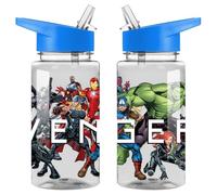 TDL Official Kids Water Bottle 450ml - BPA-Free, Leakproof, Flick-Top Lid - Official Character Design Bottle for School, Nursery, Travel & Sports (Avengers) (Avengers)