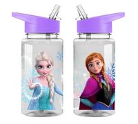 TDL Official Kids Water Bottle 450ml - BPA-Free, Leakproof, Flick-Top Lid - Official Character Design Bottle for School, Nursery, Travel & Sports (Frozen)