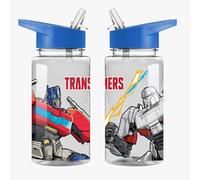 TDL Official Kids Water Bottle 450ml - BPA-Free, Leakproof, Flick-Top Lid - Official Character Design Bottle for School, Nursery, Travel & Sports (Transformers)