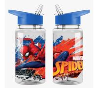 TDL Official Kids Water Bottle 450ml - BPA-Free, Leakproof, Flick-Top Lid - Official Character Design Bottle for School, Nursery, Travel & Sports (Spider-man) (Spider-man)