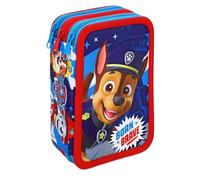 TDL Paw Patrol 45 Piece Triple Compartment Triple Zip Filled Pencil Case
