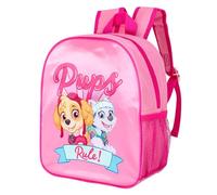 TDL Paw Patrol Girls Backpack - Pink Pups Rule Lightweight School Bag with Skye and Everest Design, Adjustable Straps, and Mesh Side Pockets - Perfect for Toddlers and Preschoolers