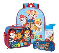 TDL PAW Patrol Nursery Backpack Bundle Set with 450ml Water Bottle, Insulated Lunch Bag and Pencil Case - 4 Piece Set for Kids Back to School for Boys & Girls Ideal for Nursery and pre School