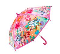 TDL Paw Patrol Umbrella Kids Childrens Brolly Pink POE Dome Girls Skye & Everest Folding Stick Umbrella