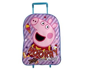 TDL Peppa Pig Kids Wheeled Trolley Luggage Bag for Holidays, School