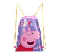 TDL Peppa Pull String Bag Childrens P.E Gym Shoe Swimming Kit Pig Character Drawstring Bag For Kids