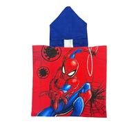 Spiderman Kids Hooded Poncho Towel - Official Character Bath Beach Swim Cover Up for Boys - Soft & Absorbent Hooded Towel Poncho - One Size Fits Ages 2-6 Years - Childrens Ponchos