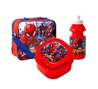 Spiderman Insulated 3 Piece Lunch Bag, Sandwich Box & Bottle Set for School & Travel